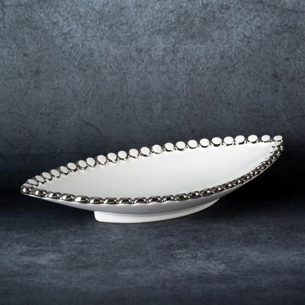 DEKORATIV PLADE ELORA (03) 31 X 14 X 5 CM HVID
