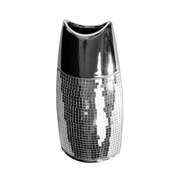 DEKORATIV VAS AURORA (8) 12 X 7 X 26 CM SILVER