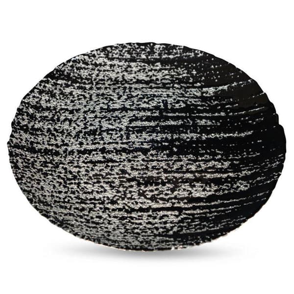 DEKORATIV GLASPLADE ADELA (02) FI 28 X 2 CM SORT