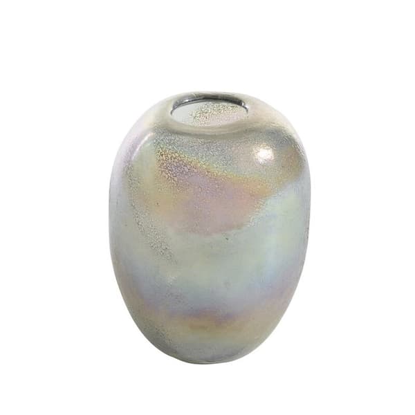 DEKORATIV GLASVASE MASON1 (2) FI 14 X 18 CM SØLV