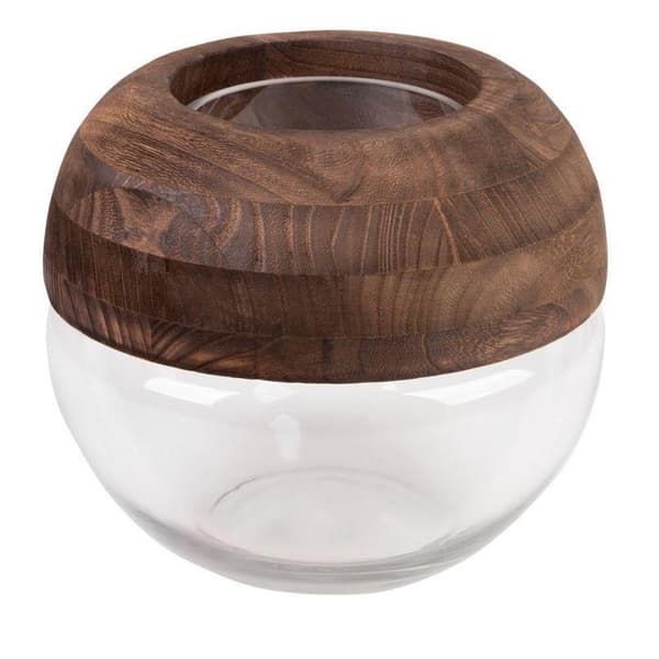 DEKORATIV GLASVASE GRACE1 (08) FI 25 X 23 CM HVID