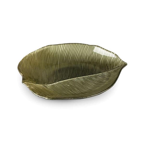 DEKORATIV GLASSKÅL ERIKA (02) 28 X 23 X 3 CM GRØN