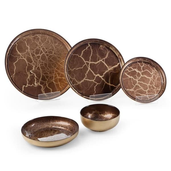 DEKORATIV PLATTA AV GLAS SUZI (03) FI 28 X 2 CM GULD