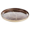 Miniatyrbild 1 av 4: DEKORATIV PLATTA AV GLAS SUZI (03) FI 28 X 2 CM GULD