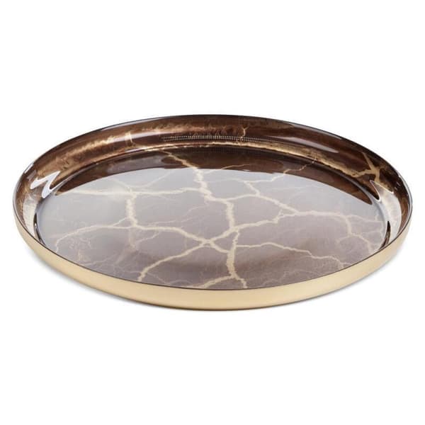 DEKORATIV PLATTA AV GLAS SUZI (03) FI 28 X 2 CM GULD