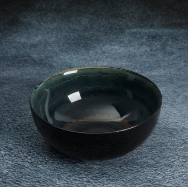 DEKORATIV GLASSKÅL EVA (01) FI 15 X 7 CM GRØN