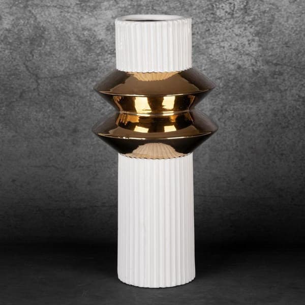 DEKORATIV VASE MONA (02) FI 16 X 33 CM HVID