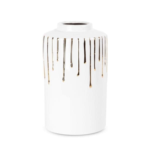 DEKORATIV VASE LUIS (03) FI 15 X 25 CM HVID