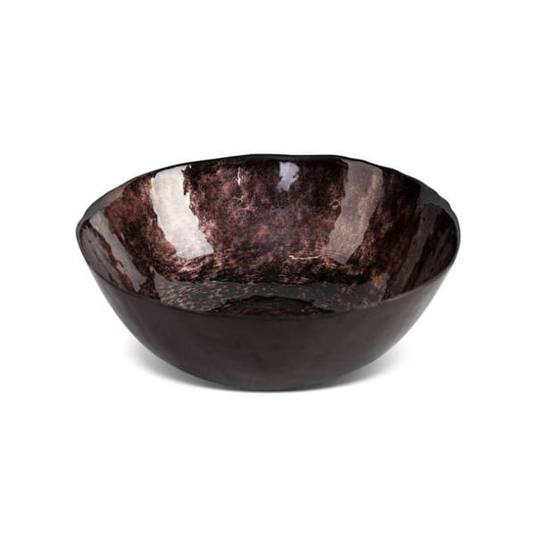 DEKORATIV GLAS PLADE PATI (03) 16 X 15 X 6 CM BRUN