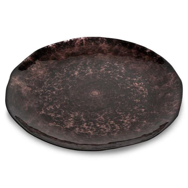 DEKORATIV GLAS PLADE PATI (03) FI 31 X 2 CM BRUN