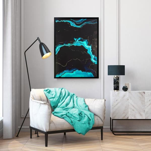 BILLEDE 477 53 X 73 CM TURKIS