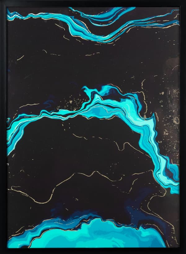 BILLEDE 477 53 X 73 CM TURKIS