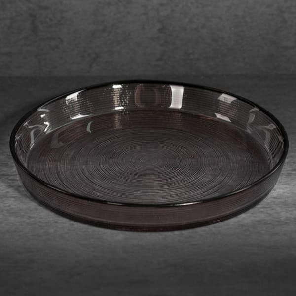 DEKORATIV GLASPLATTA LEA (01) FI 16 X 2 CM SVART