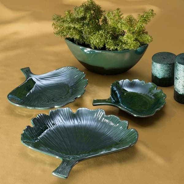 DEKORATIV SKÅL BENTO1 (05) 25 X 15 X 13 CM TURKIS