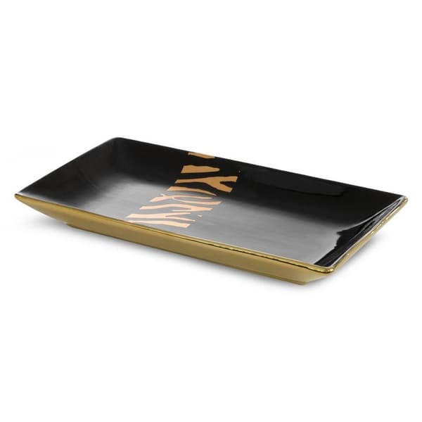 DEKORATIV PLADE SELENA (01) 35 X 20 X 7 CM SORT