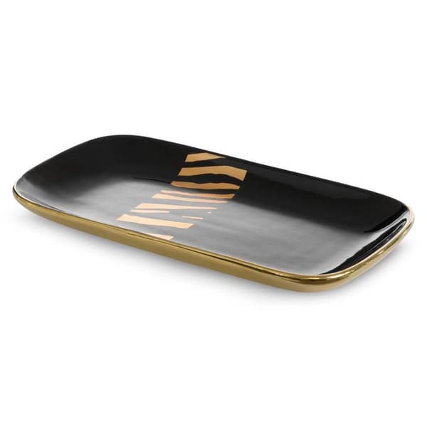 DEKORATIV PLADE SELENA (02) 30 X 16 X 3 CM SORT