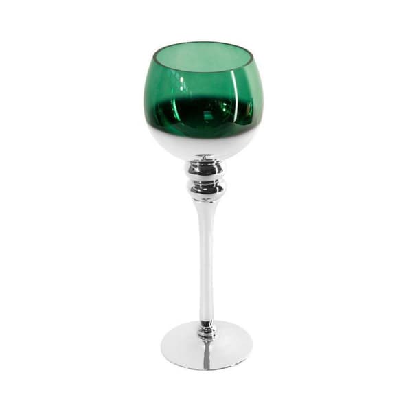 DEKORATIV GLAS LYSEHOLDER CLOE FI 12 X 35 CM HVID