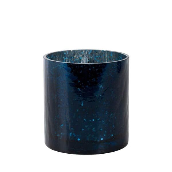 DEKORATIV GLAS LYSESTAG VERRE2 (3) FI 10 X 10 CM MARINEBLÅ