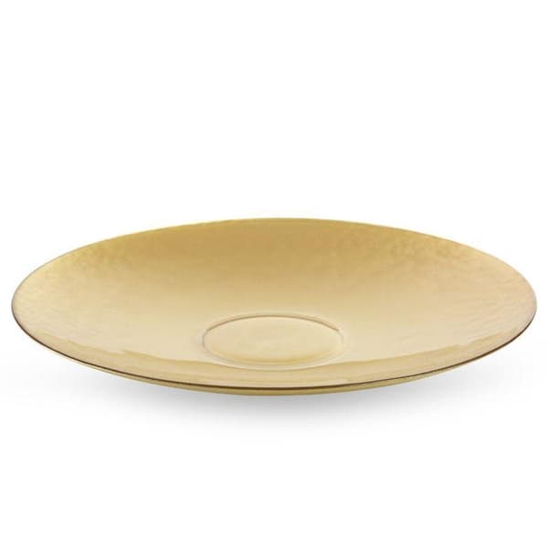 DEKORATIV GLAS PLADE KALA FI 37 X 4 CM GULD
