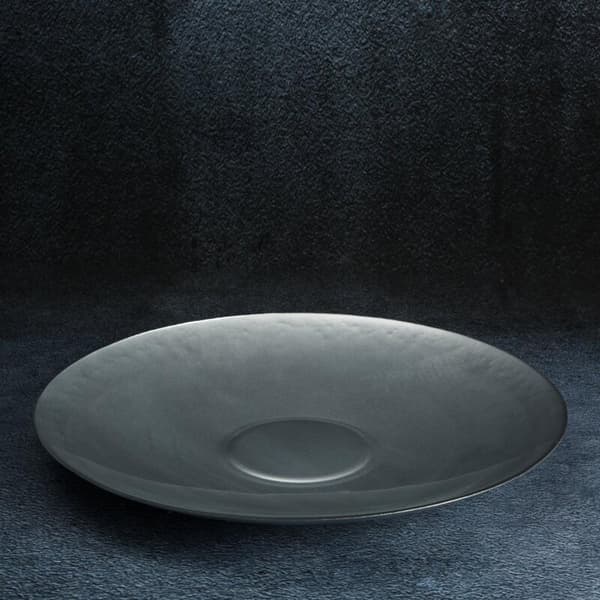 DEKORATIV GLAS PLADE KALA FI 37 X 4 CM SØLV