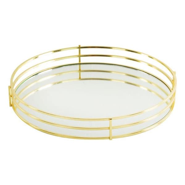DEKORATIV PLADE PATI2 (03) FI 30 X 5 CM GULD