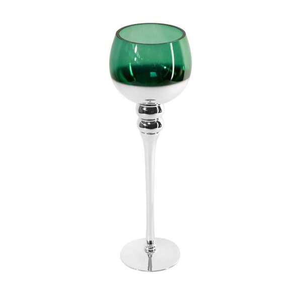DEKORATIV GLAS LYSEHOLDER CLOE FI 12 X 40 CM HVID