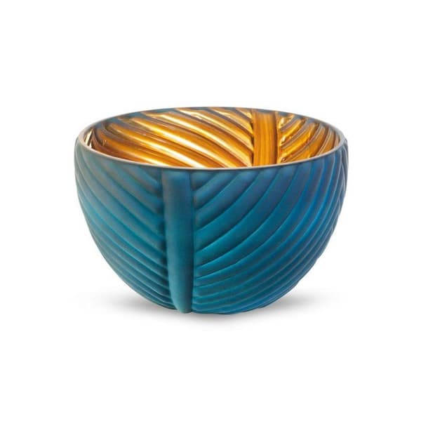 DEKORATIV GLASSKÅL NADIA2 (01) FI 24 X 16 CM BLÅ