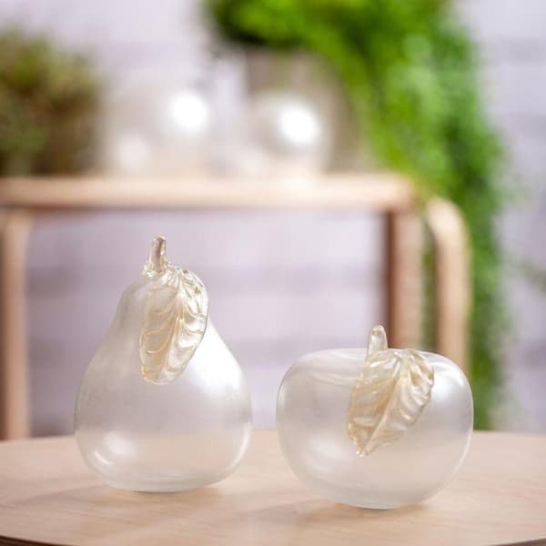 DEKORATIV GLAS FIGURIN GABI (01) 13 X 12 X 12 CM VIT