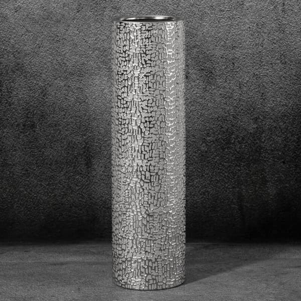 DEKORATIV VASE RISO FI 13 X 50 CM SØLV
