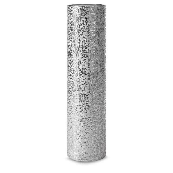 DEKORATIV VASE RISO FI 13 X 50 CM SØLV