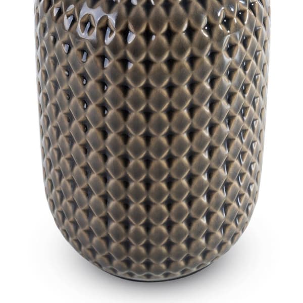 KERAMISK 25 X 25 X 43 CM GRÅ-BEIGE