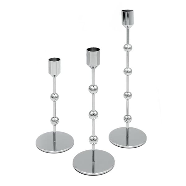 DEKORATIV LYSEHOLDER CELI 8 X 8 X 29 CM SØLV