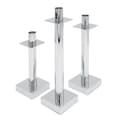 Miniatyrbild 2 av 3: DEKORATIV LJUSSTAKE LORI 8 X 8 X 26 CM SILVER