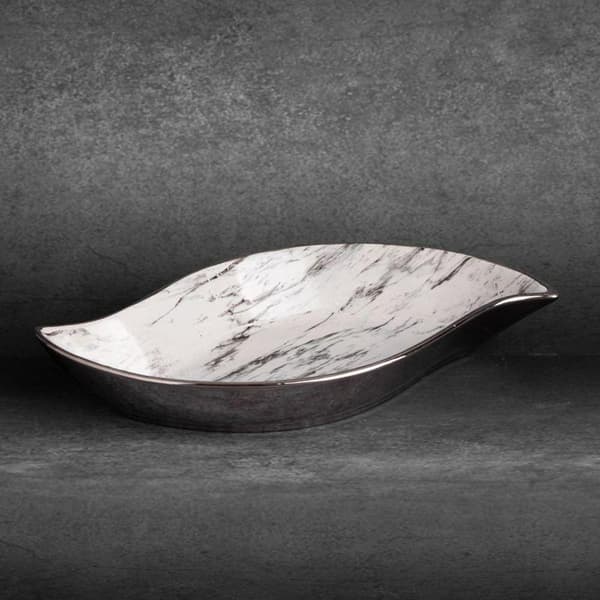 DEKORATIV PLADE SANA (01) 31 X 17 X 5 CM HVID