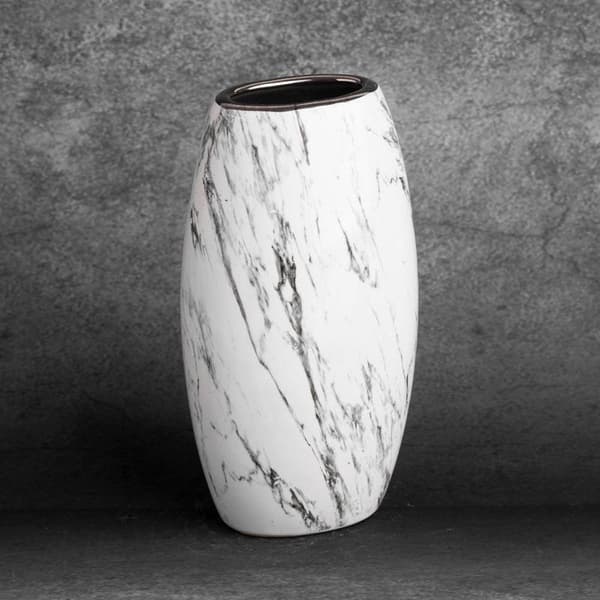 DEKORATIV VASE SANA (02) 13 X 9 X 25 CM HVID
