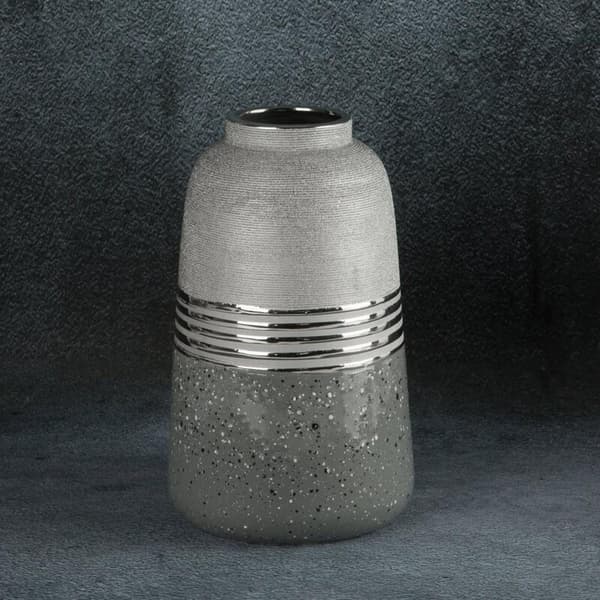 DEKORATIV VASE NELI (02) FI 17 X 28 CM SØLV