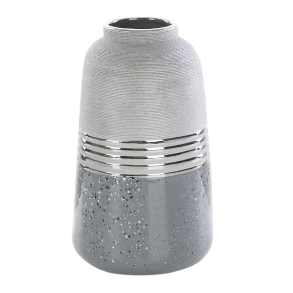 DEKORATIV VASE NELI (02) FI 17 X 28 CM SØLV