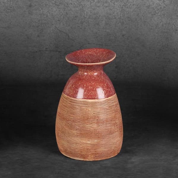 DEKORATIV VASE ELDA (02) 16 X 15 X 22 CM RØD