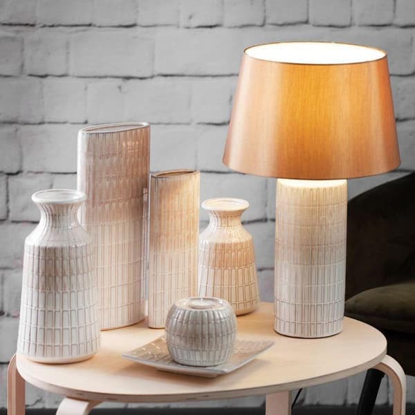 DEKORATIV VASE EDNA (03) FI 19 X 71 CM CREME