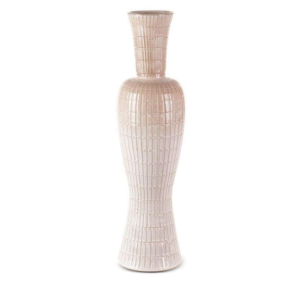 DEKORATIV VASE EDNA (03) FI 19 X 71 CM CREME