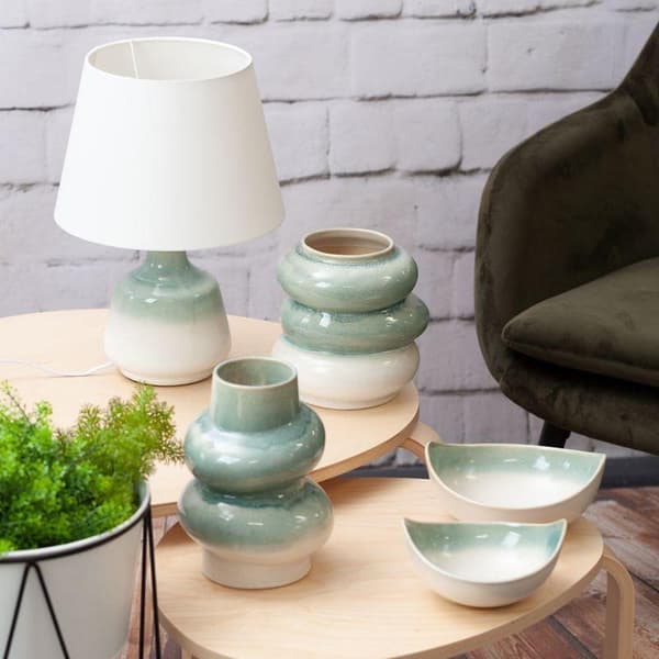 DEKORATIV LAMPE LIANA (01) 27 X 27 X 41 CM CREME