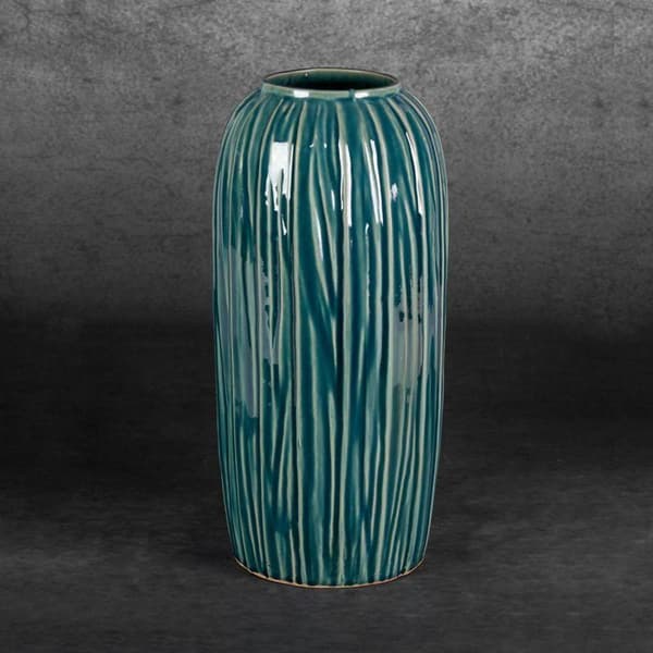 DEKORATIV VASE REA (02) FI 17 X 45 CM GRØN