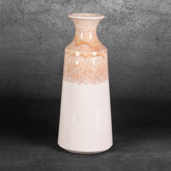 DEKORATIV VASE RUBEN (02) FI 16 X 40 CM CREME