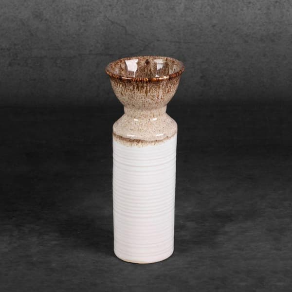 DEKORATIV VASE ERINA (06) FI 10 X 25 CM HVID