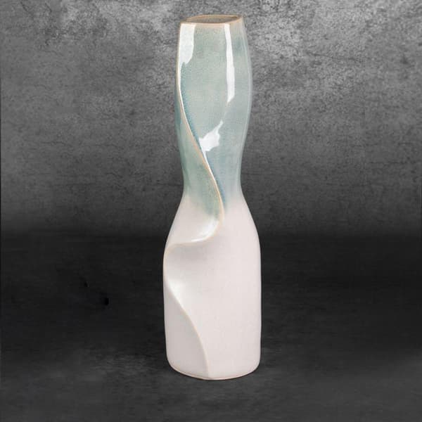 DEKORATIV VASE LIANA (02) FI 16 X 62 CM CREME
