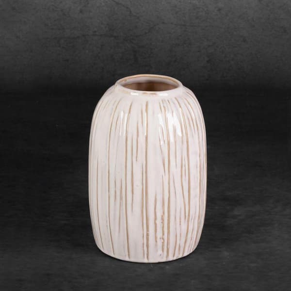 DEKORATIV VASE LIZA (04) FI 15 X 22 CM CREME