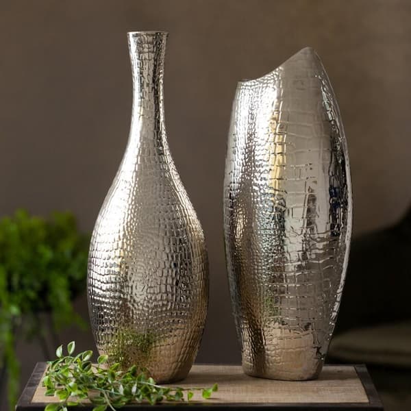 DEKORATIV VASE ERNA FI 14 X 39 CM SØLV