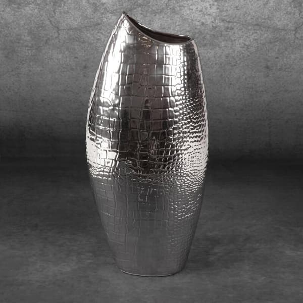 DEKORATIV VASE ERNA 20 X 13 X 46 CM SØLV