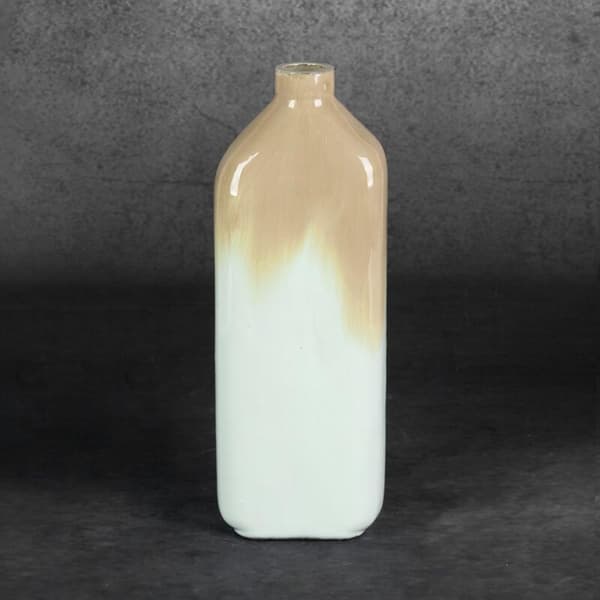 DEKORATIV GLASVASE BALI (01) 11 X 7 X 32 CM BEIGE