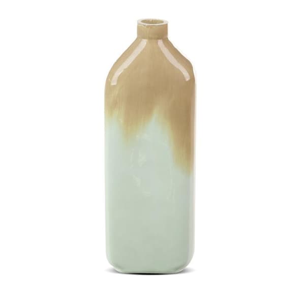 DEKORATIV GLASVASE BALI (01) 11 X 7 X 32 CM BEIGE